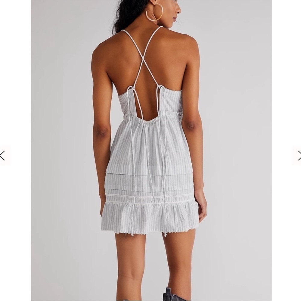 Free People Desert Days Stripe Mini Dress size S New - Picture 3 of 11